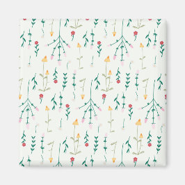 Blume Muster Frühjahrsplatz Magnet