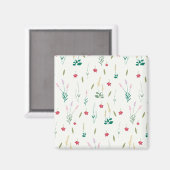 Blume Muster Frühjahrsplatz Magnet (Vorderseite/Rückseite)