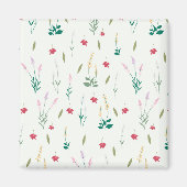 Blume Muster Frühjahrsplatz Magnet (Vorne)