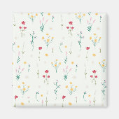 Blume Muster Frühjahrsplatz Magnet (Vorne)