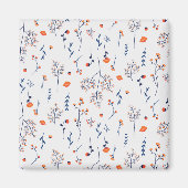 Blume Muster Frühjahrsplatz Magnet (Vorne)