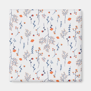 Blume Muster Frühjahrsplatz Magnet