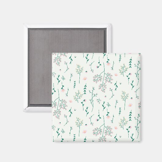 Blume Muster Frühjahrsplatz Magnet (Vorderseite/Rückseite)