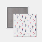 Blume Muster Frühjahrsplatz Magnet (Vorderseite/Rückseite)