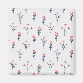 Blume Muster Frühjahrsplatz Magnet (Vorne)