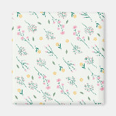 Blume Muster Frühjahrsplatz Magnet (Vorne)