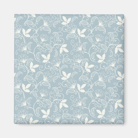 Blume Muster Frühjahrsplatz Magnet (Vorne)