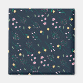 Blume Muster Frühjahrsplatz Magnet (Vorne)