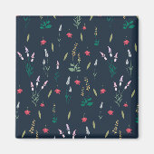 Blume Muster Frühjahrsplatz Magnet (Vorne)