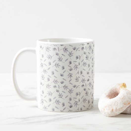 Blume Muster Frühling florale Klassik Kaffeetasse (Mit Donut)