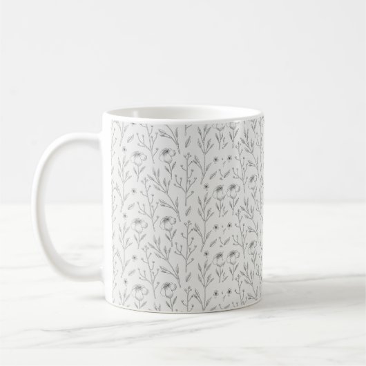 Blume Muster Frühling florale Klassik Kaffeetasse (Links)