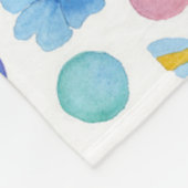 Blume-Muster für Aquarellkinder Fleecedecke (Ecke)