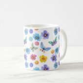 Blume-Muster für Aquarellkinder Kaffeetasse (VorderseiteRechts)