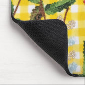 Blume-Muster für Gingham Mousepad (Ecke)