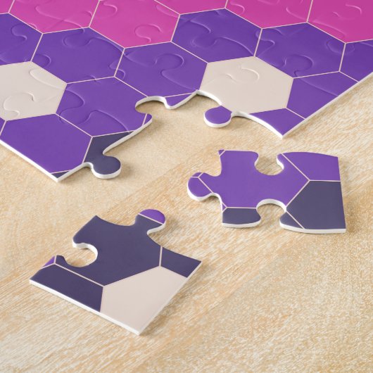 Blume-Muster für Hell-Regenbogen Geometric Hexagon Puzzle (Seite)