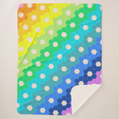 Blume-Muster für Hell-Regenbogen Geometric Hexagon Sherpadecke (Vorderseite)