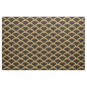 Blume-Muster für Schwarz und Gold Stoff (Fat Quarter (45,7 x 55,9 cm))