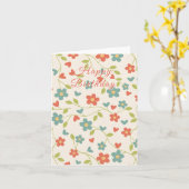 Blume Muster Geburtstagkarte Karte (Gelbe Blume)