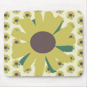 Blume-Muster Gelb Mousepad (Vorne)
