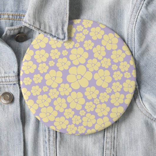 Blume Muster - gelb und Lila Button (Beispiel)