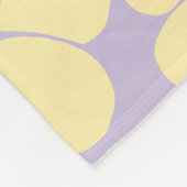 Blume Muster - gelb und Lila Fleecedecke (Ecke)