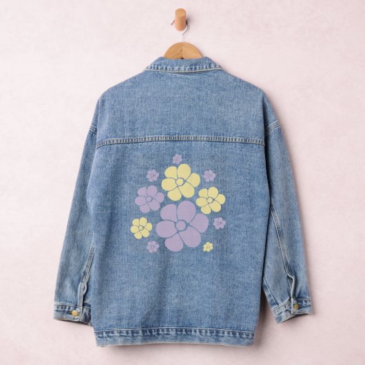 Blume Muster - gelb und Lila Jeansjacke (Hangar)