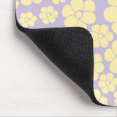 Blume Muster - gelb und Lila Mousepad (Ecke)