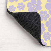 Blume Muster - gelb und Lila Mousepad (Ecke)