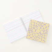 Blume Muster - gelb und Lila Notizblock (Innenseite)