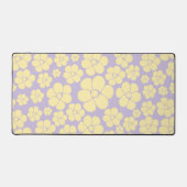 Blume Muster - gelb und Lila Schreibtischunterlage (Vorderseite)