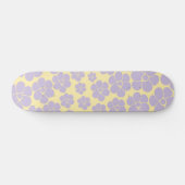 Blume Muster - gelb und Lila Skateboard (Horizontal)