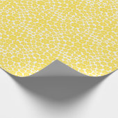 Blume Muster - Gelb und Weiß Geschenkpapier (Ecke)