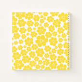 Blume Muster - Gelb und Weiß Notizblock (Rückseite)