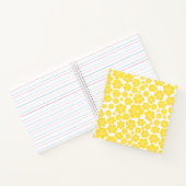 Blume Muster - Gelb und Weiß Notizblock (Innenseite)