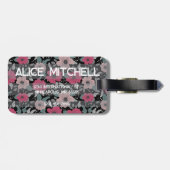 Blume Muster Gepäckmarke Gepäckanhänger (Rückseite horizontal)