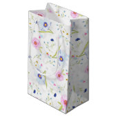 Blume Muster-Geschenktasche Kleine Geschenktüte (Vorderseite Schrägansicht)