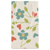 Blume Muster-Geschenktasche Kleine Geschenktüte (Rückseite)