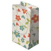 Blume Muster-Geschenktasche Kleine Geschenktüte (Vorderseite Schrägansicht)
