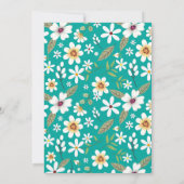 Blume Muster Green Ismic Aqiqa Aqeeqa Baby Einladung (Rückseite)