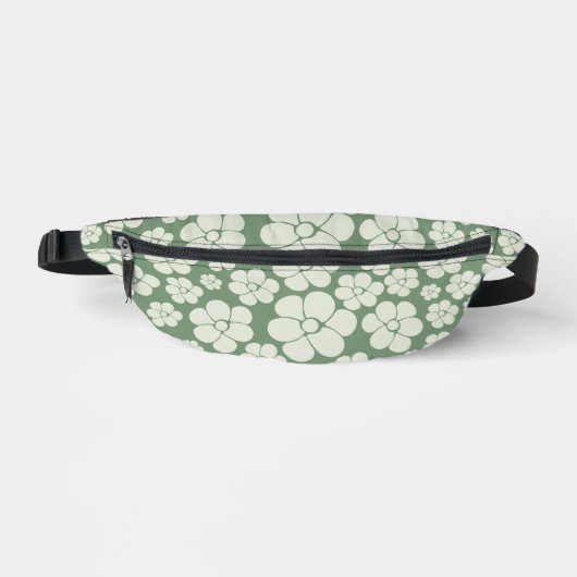 Blume Muster - Grün Bauchtasche (Vorderseite)