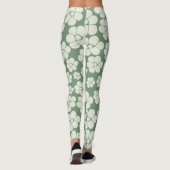 Blume Muster - Grün Leggings (Rückseite)