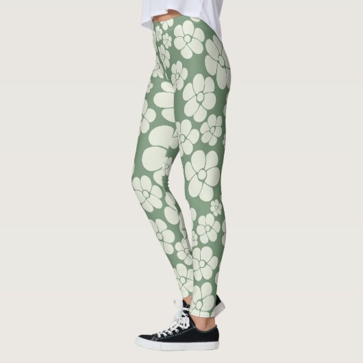 Blume Muster - Grün Leggings (Links)