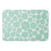 Blume Muster - Grün (Minze) Badematte (Vorderseite)