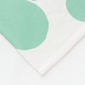 Blume Muster - Grün (Minze) Fleecedecke (Ecke)