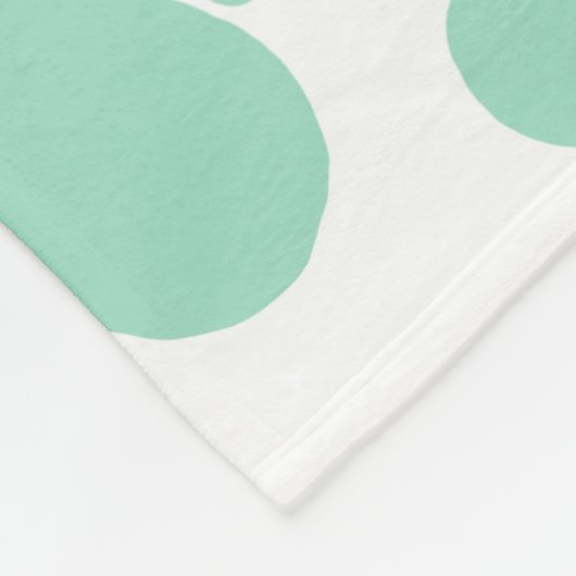 Blume Muster - Grün (Minze) Fleecedecke (Ecke)