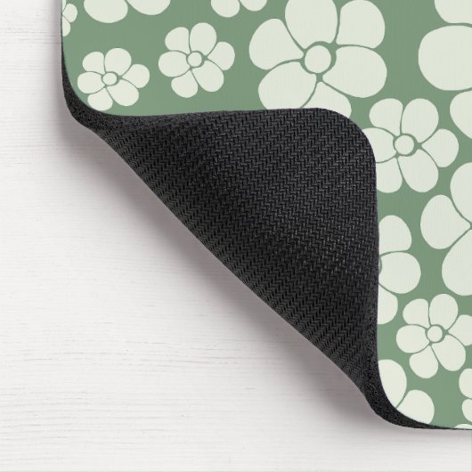 Blume Muster - Grün Mousepad (Ecke)
