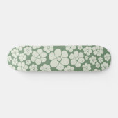 Blume Muster - Grün Skateboard (Horizontal)