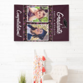 Blume Muster Herzlichen Glückwunsch Graduate 2 Fot Banner (InSitu)