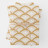 Blume-Muster im Déco-Stil Geschenkpapier Set (Beispiel)