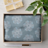 Blume Muster in Blau und Weiß Seidenpapier (Geschenk)